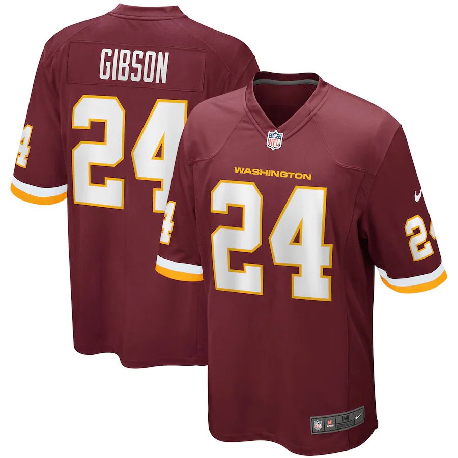 Men Washington Redskins #24 Antonio Gibson Nike Burgundy Game NFL Jersey->washington redskins->NFL Jersey